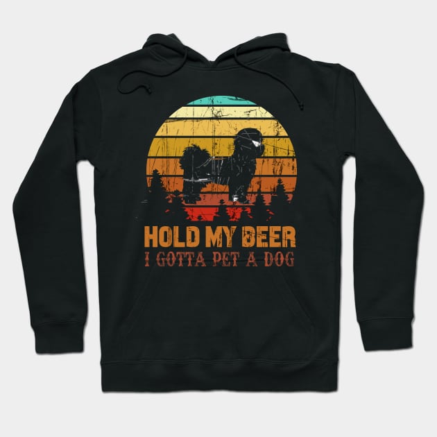 Holding My Beer I Gotta Pet This Shih Tzu Hoodie by Walkowiakvandersteen